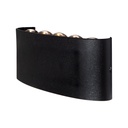 Lámpara de pared LED, acabado negro, 9W, luz amarilla 3000K