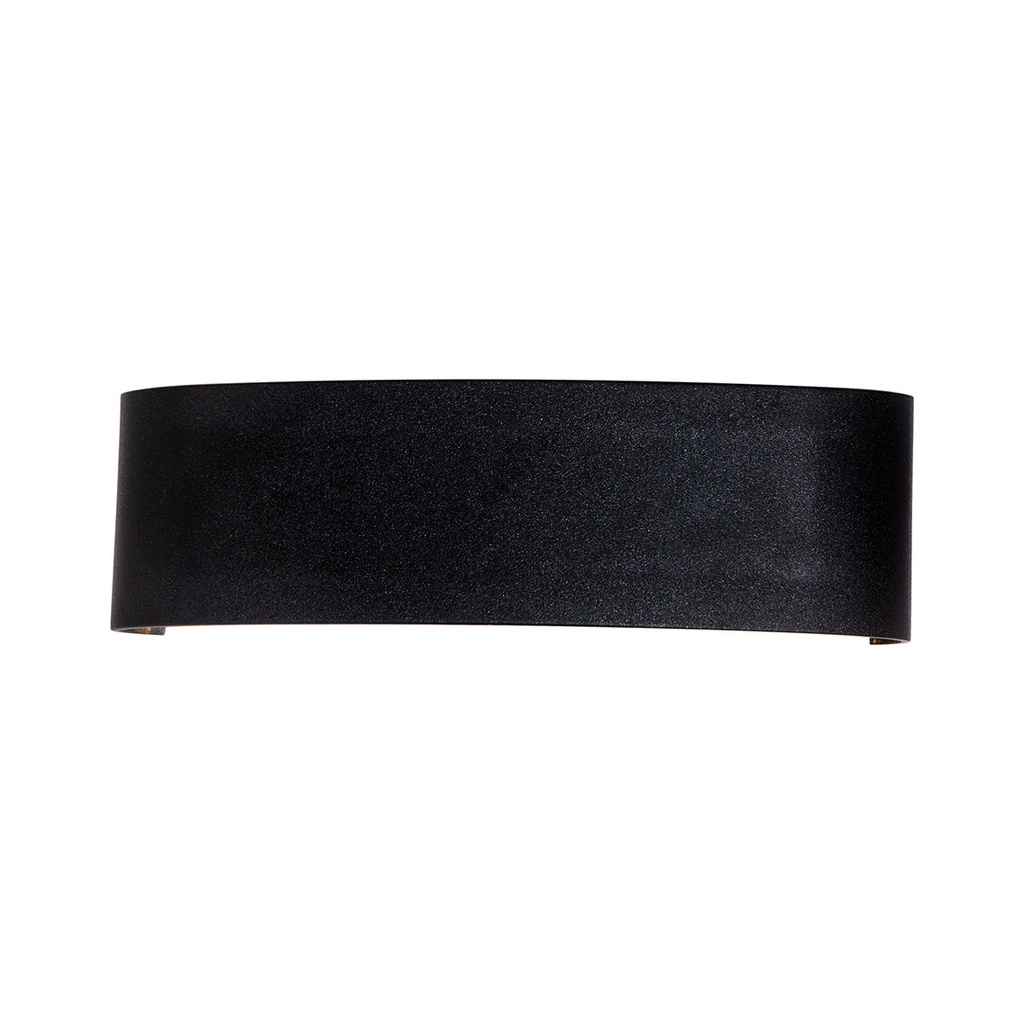 Lámpara de pared LED, acabado negro, 9W, luz amarilla 3000K