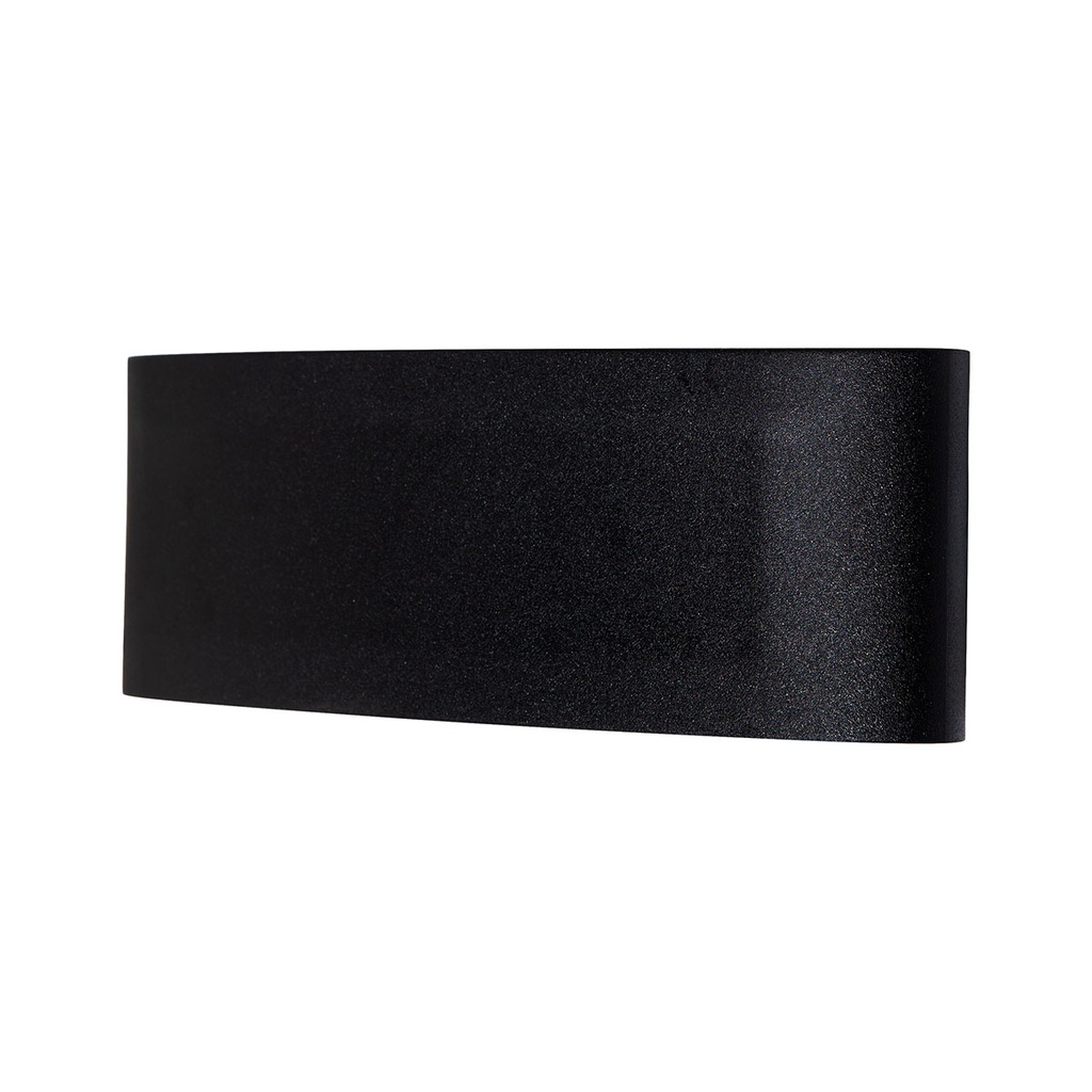 Lámpara de pared LED, acabado negro, 9W, luz amarilla 3000K