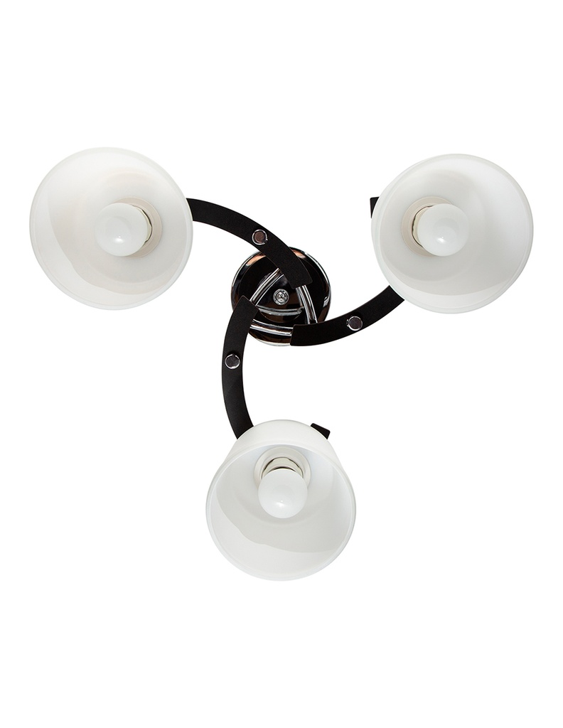 LAMPARA DE TECHO CROMADO 3L E27