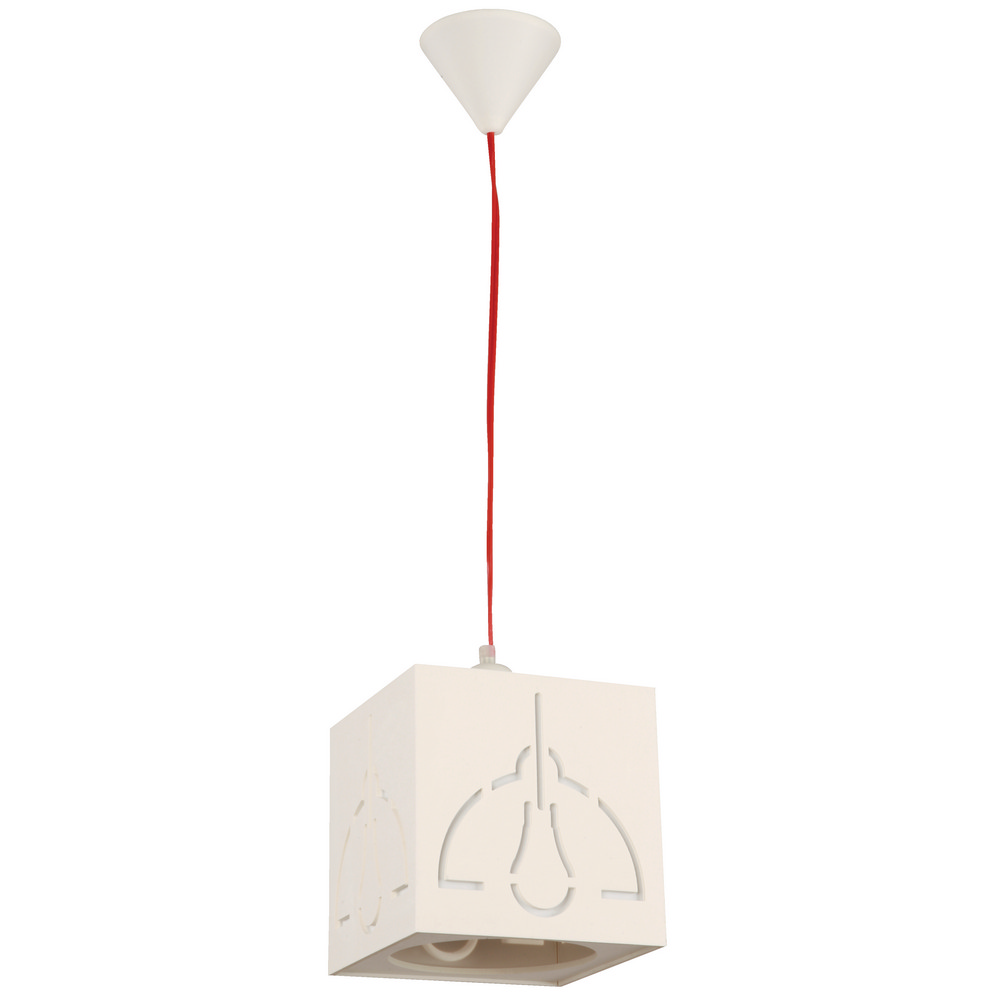 Lámpara Colgante Blanco Mate 1 Luz E27 25W