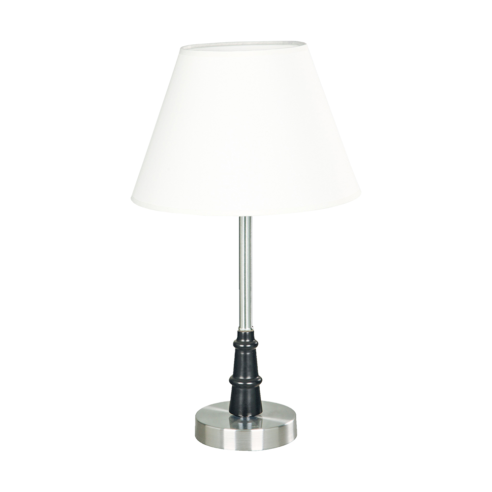 Lámpara de mesa níquel satinado 60w E27 1 Luz
