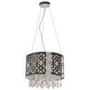 Lámpara Colgante Acero Inoxidable Y Cristales G4 9 Luces