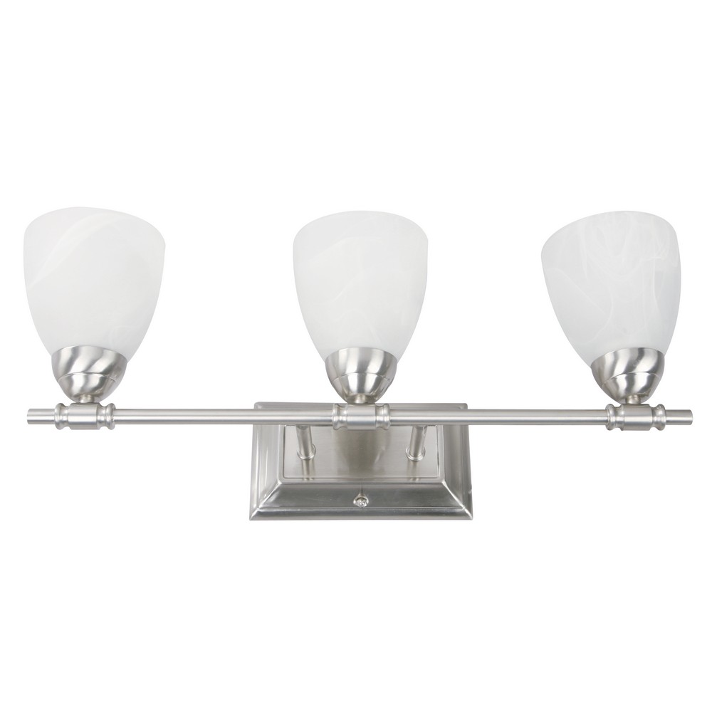 Lámpara de Pared E27 3 luces 60W - Acabado Níquel Satinado