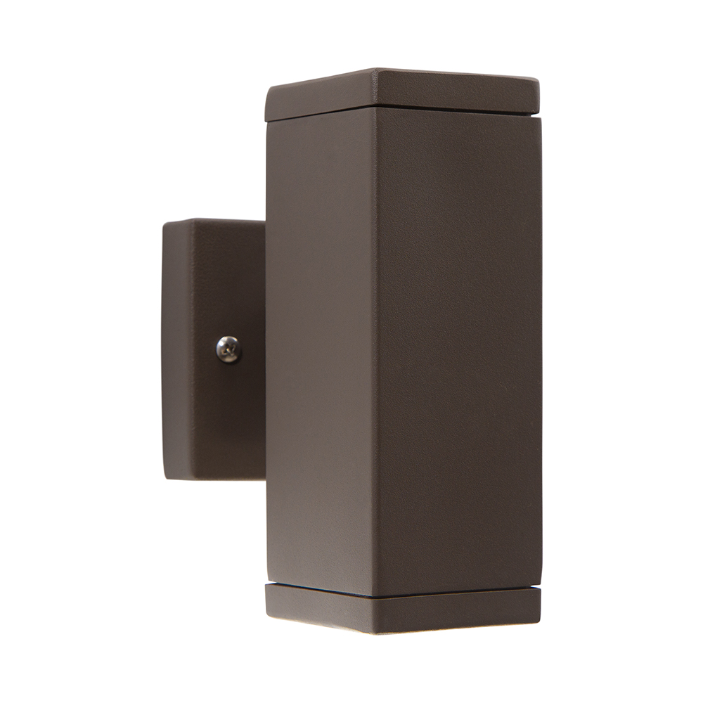 Lámpara De Pared Chocolate 50w Gu10 2 Luces