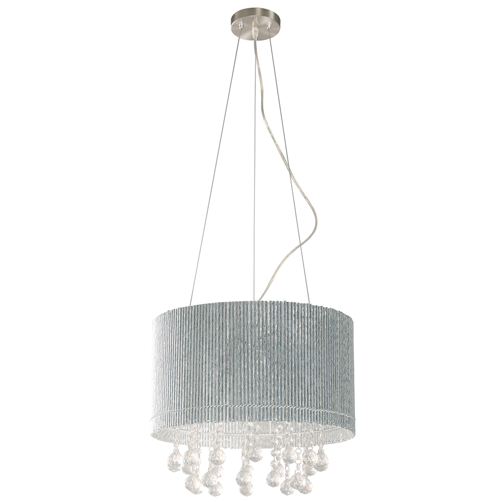 Lámpara Colgante Lumicentro Níquel Satinado 3 Luces 60W E27