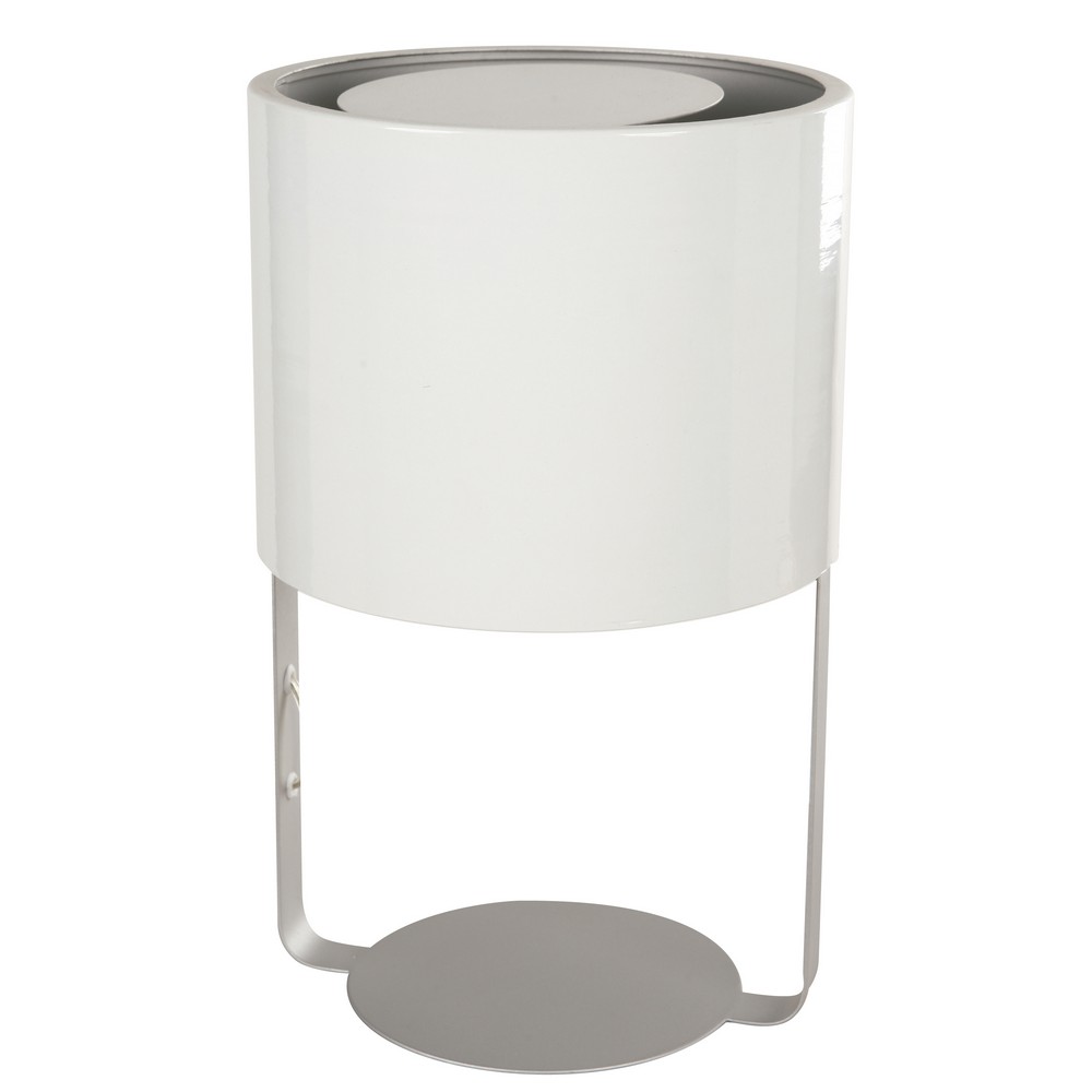 Lámpara de Mesa Blanca y Plateada 1L 60W