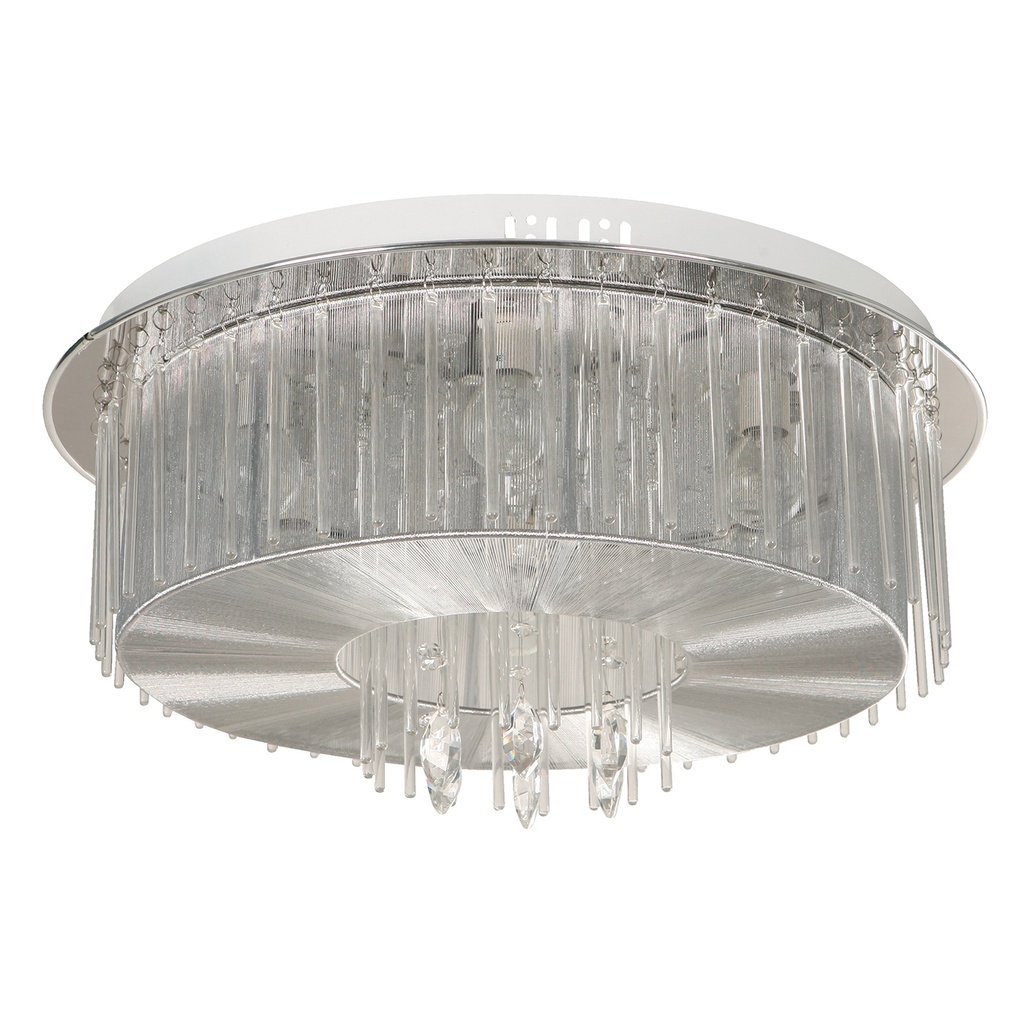 Lámpara de Techo 6 luces E14 60W - Acabado Cromo