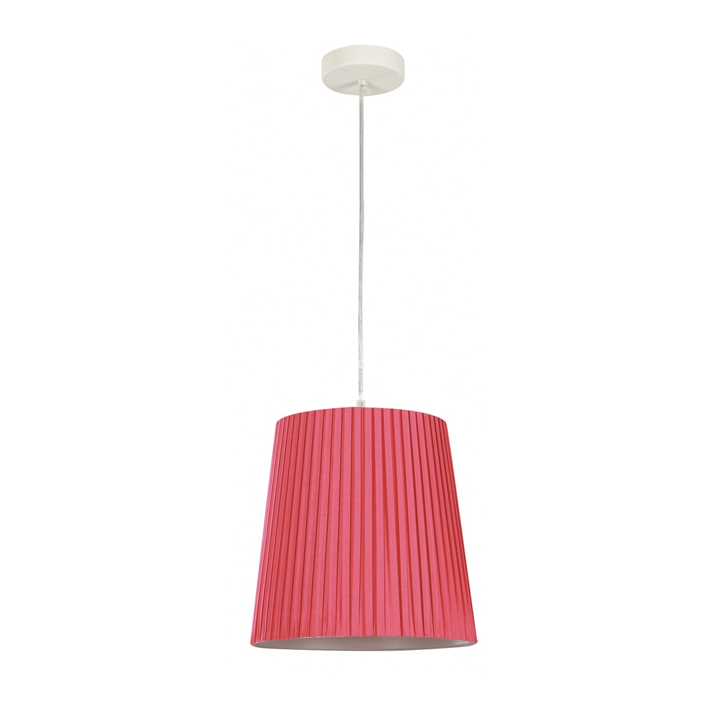Lampara  Colgante 1Lt E27 (B/N) 120V 60Hz Acab. En Rosado Oscuro Y Blanco