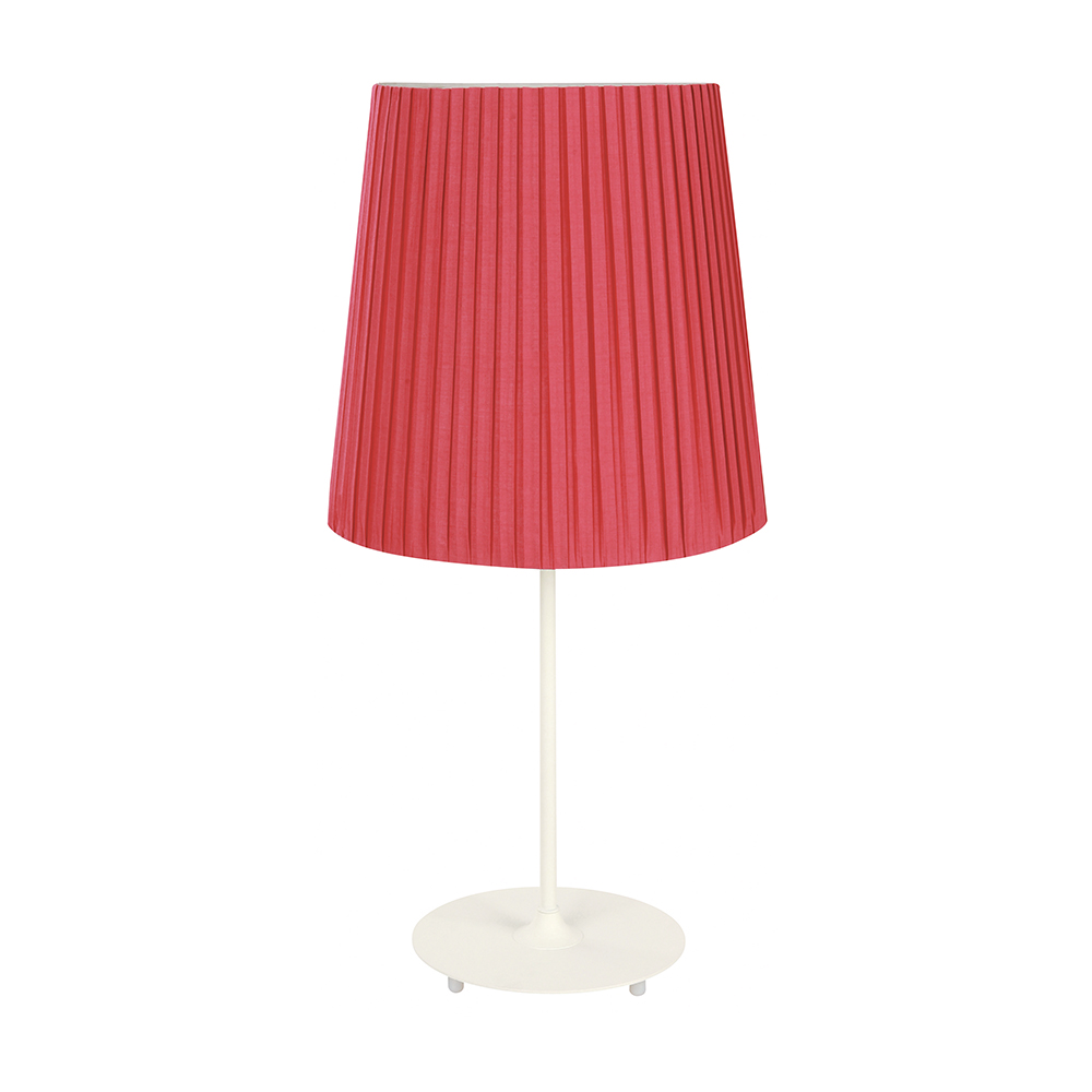 Lampara  De Mesa 1Lt E27 60W (B/N) 120V 60Hz Acab. En Blanco Y Rosado