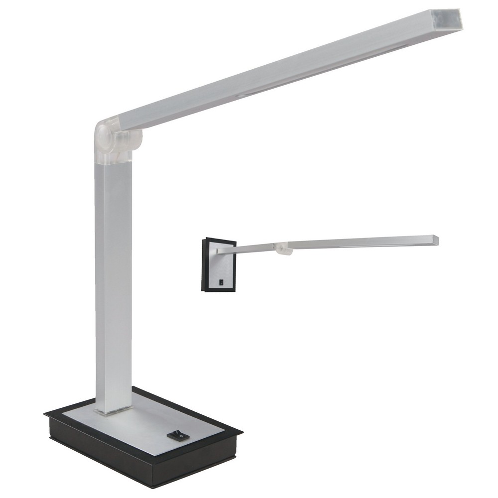 Lámpara de Pared/Escritorio LED 5W 3500K Convertible Aluminio y Negro Mate