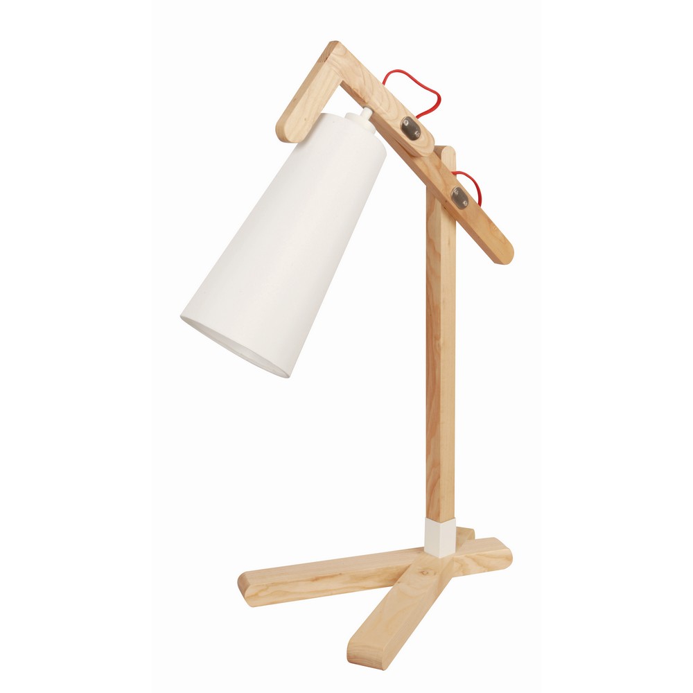 Lámpara de Mesa Madera Natural 1L 60W
