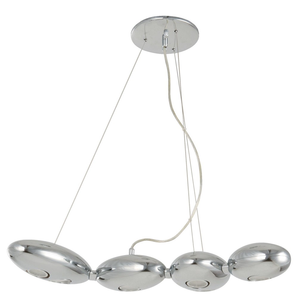 Lámpara Colgante LED acabado en Aluminio y Acero 6L