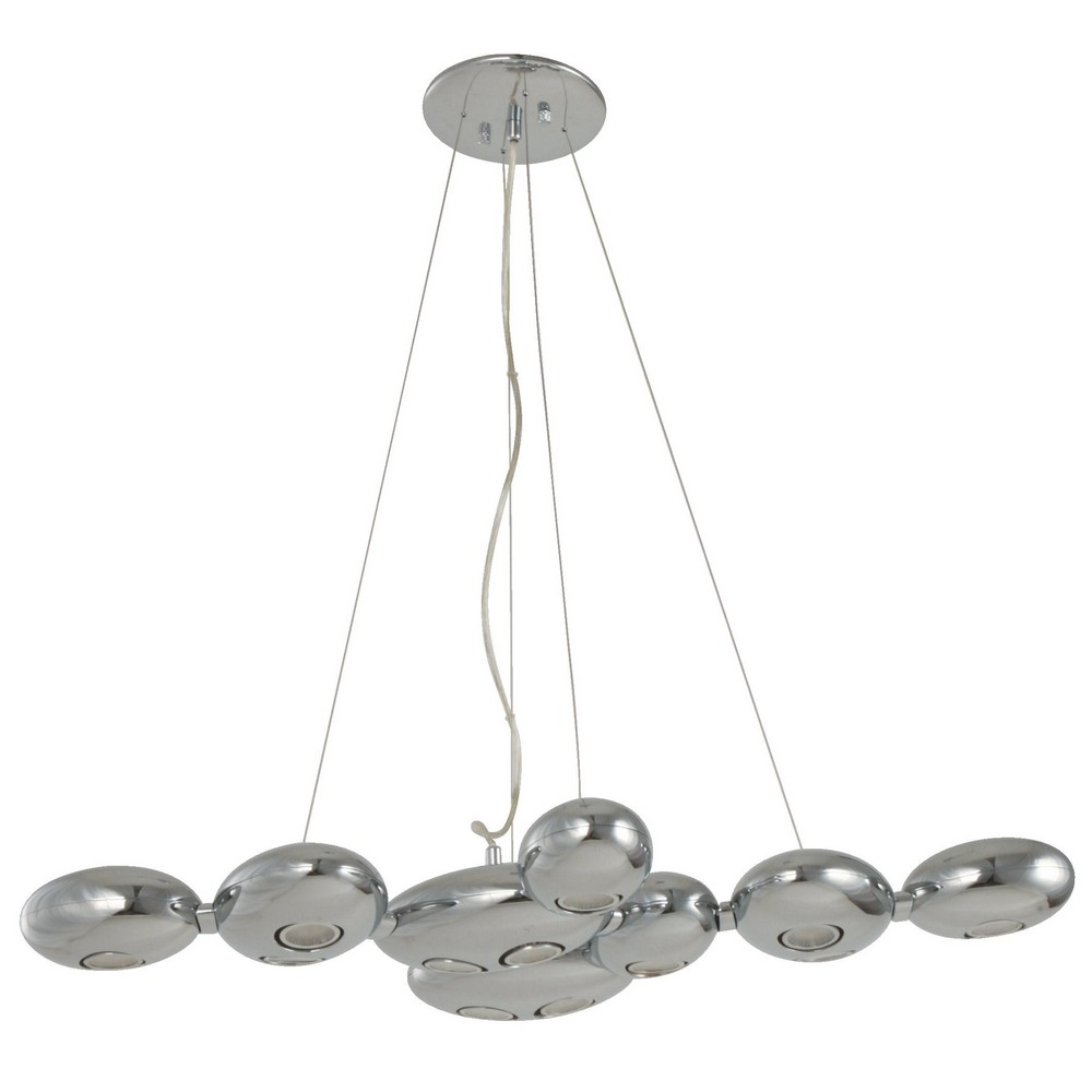 Lámpara Colgante LED acabado en cromo 12L