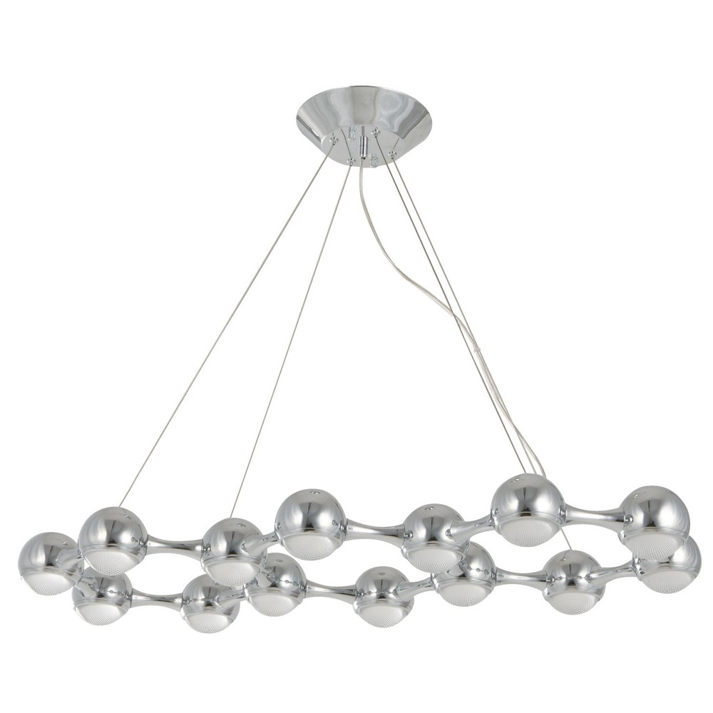 Lámpara Colgante LED Aluminio y Acero inoxidable 14L