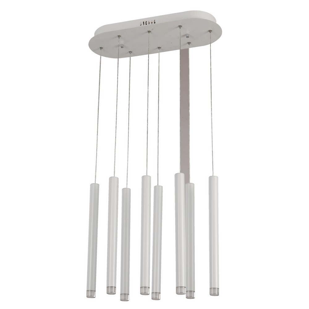 Lámpara Colgante Blanca Perla LED 8 Luces 1W 3500K