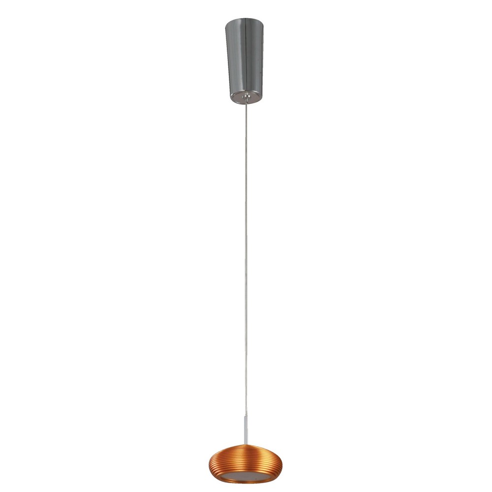 Lámpara Colgante Cromo y Dorado LED 1 Luz 4.8W 3500K