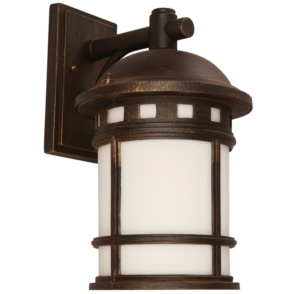 Lámpara de Pared Exterior E27 100W Negro Arenoso y Bronce