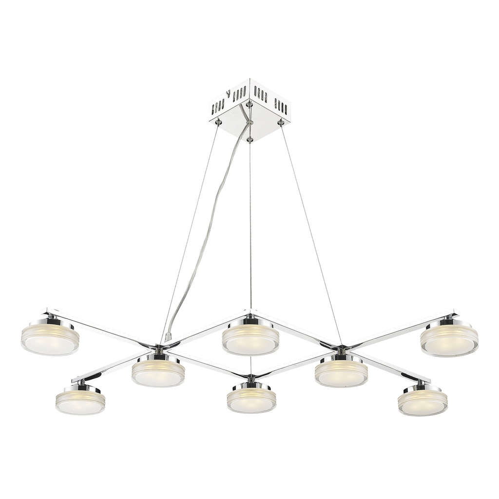 Lámpara Colgante Negro y Cromo 1 Luz E27 60W