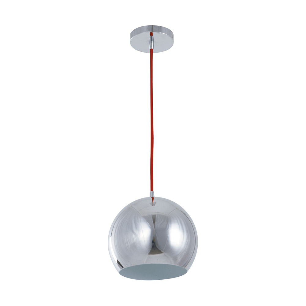 Lampara  Colgante 1L 60W 120V 60Hz (B/N) Acab. En Cromo