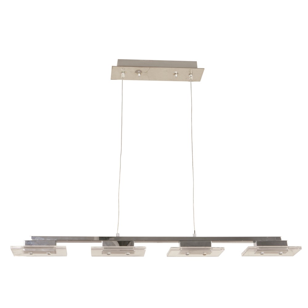 Lámpara Colgante LED 4 luces 5W - Acabado Cromo