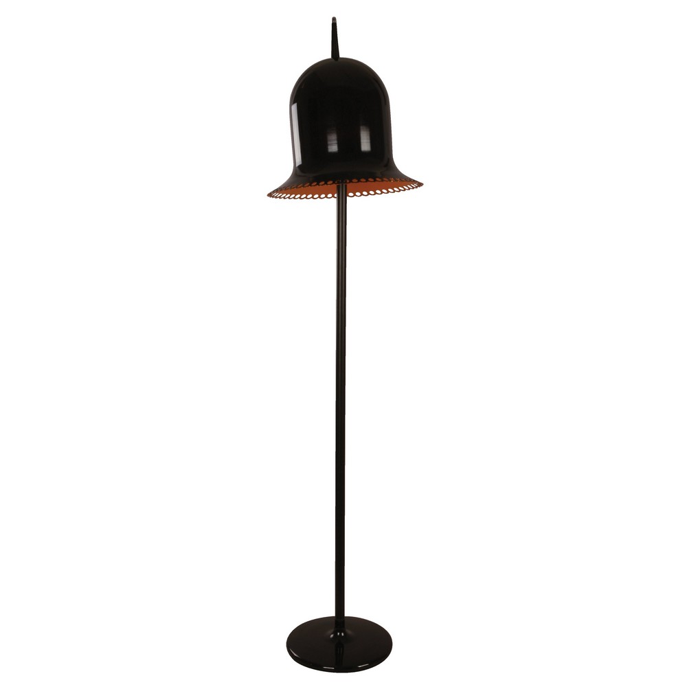 Lámpara de Piso Negra Satinada 1L 60W