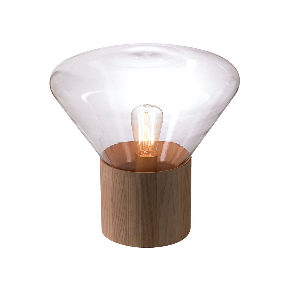 Lámpara de Mesa Acabado Madera 1L 60W