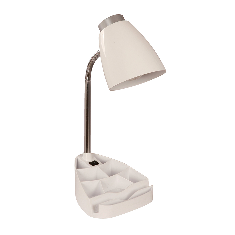 Lampara  Escritorio 1Lt 120V 60Hz 15W (B/N) Acab. Cromo+Blanco