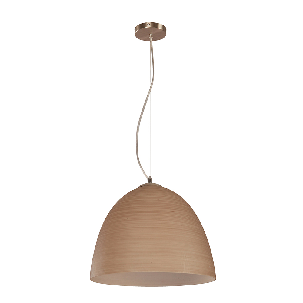Lámpara Colgante Níquel Satinado 1 Luz E27 60W