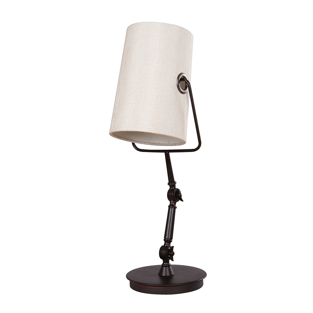 Lampara  Mesa 1Lt 120V 60Hz E14 40W (B/N) Acab. Bronce Cepillado