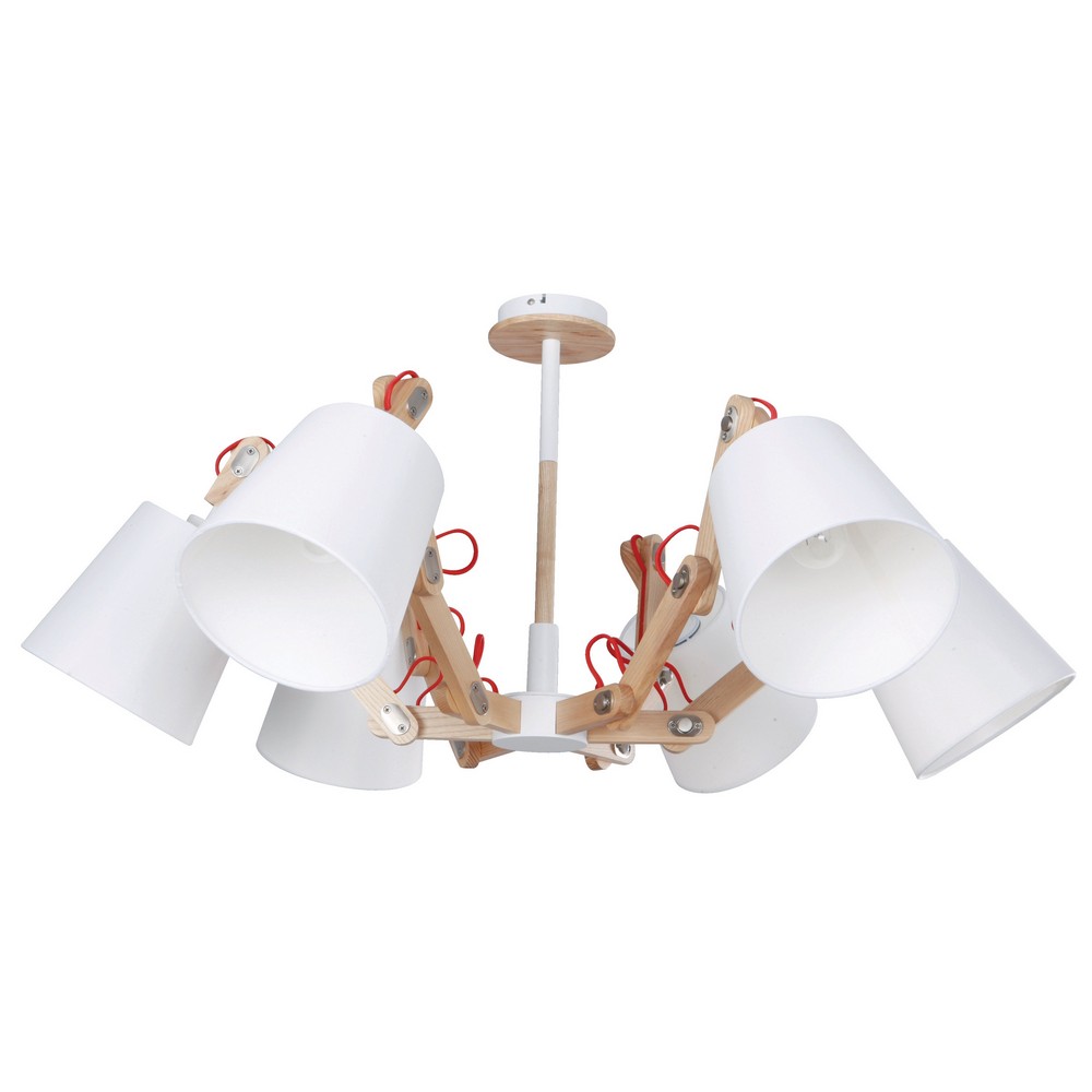 Lámpara de Techo 6 luces E27 40W - Acabado Natural