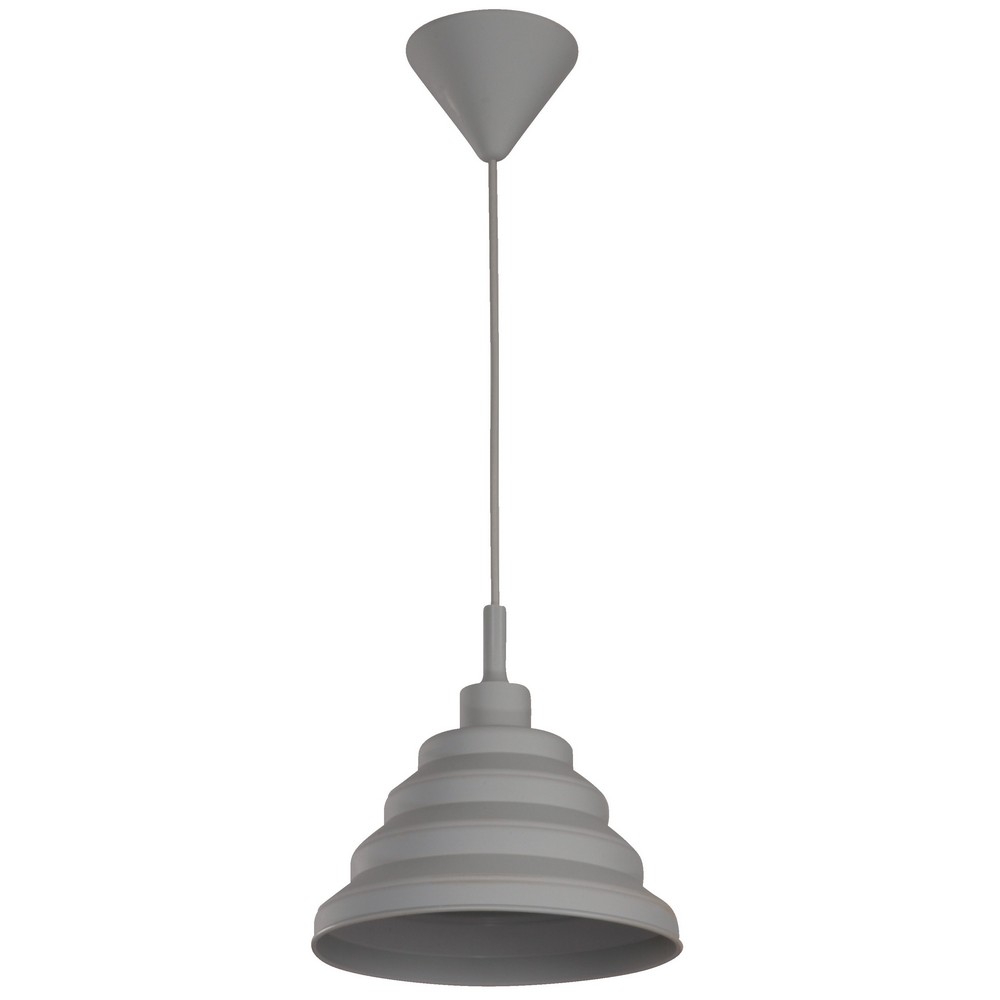 Lámpara Colgante Gris 1 Luz E27 60W