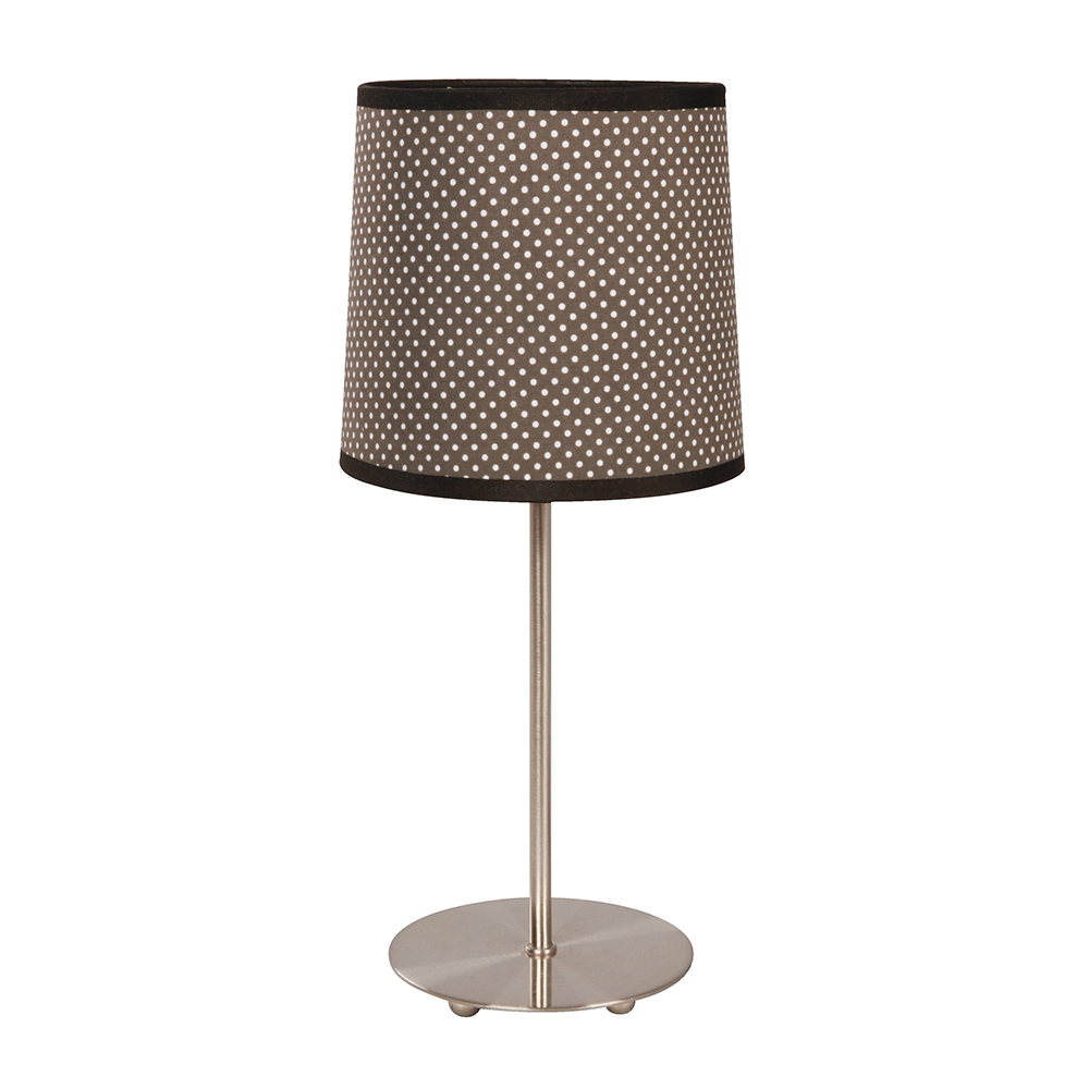 Lampara  Mesa 1Lt 120V 60Hz E27 40W (B/N) Acab. Satin Níquel