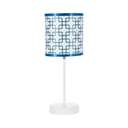 Lámpara de Mesa de 40 W Color Blanco y Turquesa