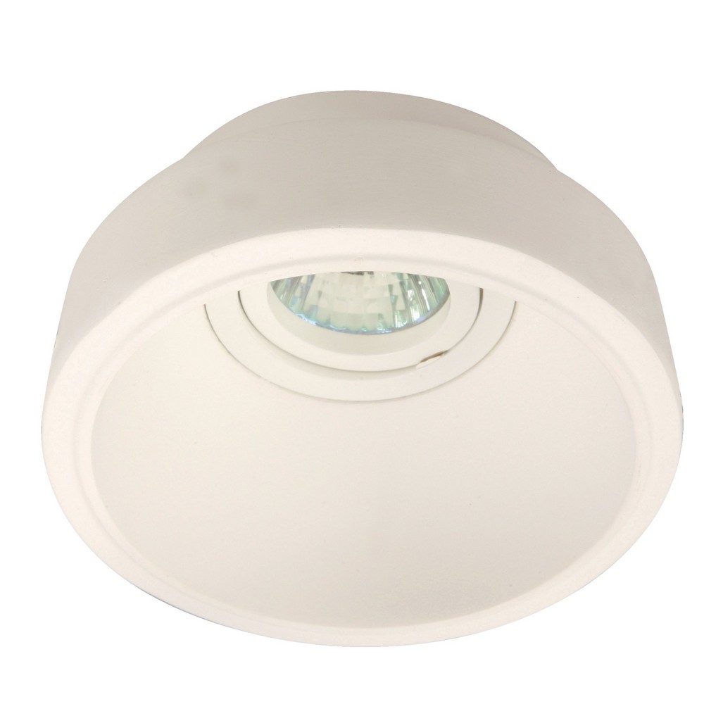 Lámpara de Yeso Empotrable Ajustable 50W 120V Blanco Mate