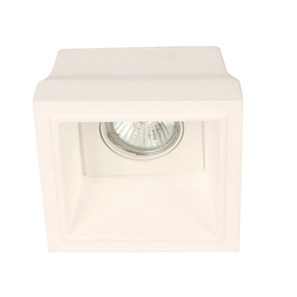 Lámpara de Yeso Empotrable Ajustable 50W Blanco Mate