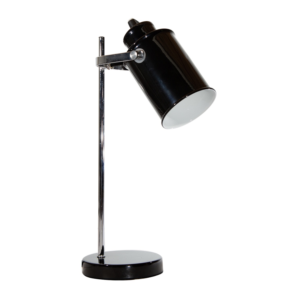 Lámpara de Mesa 25 W Color Negro y Cromo de 1 Luz
