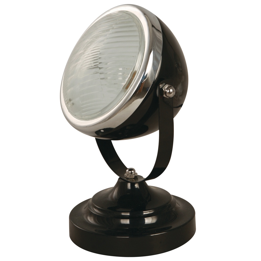 Lámpara tipo reflector, acabado negro brillante