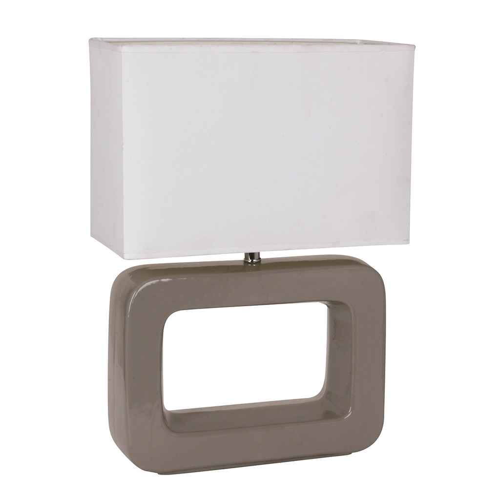 Lampara  De Mesa Gris 1L  E27 60W