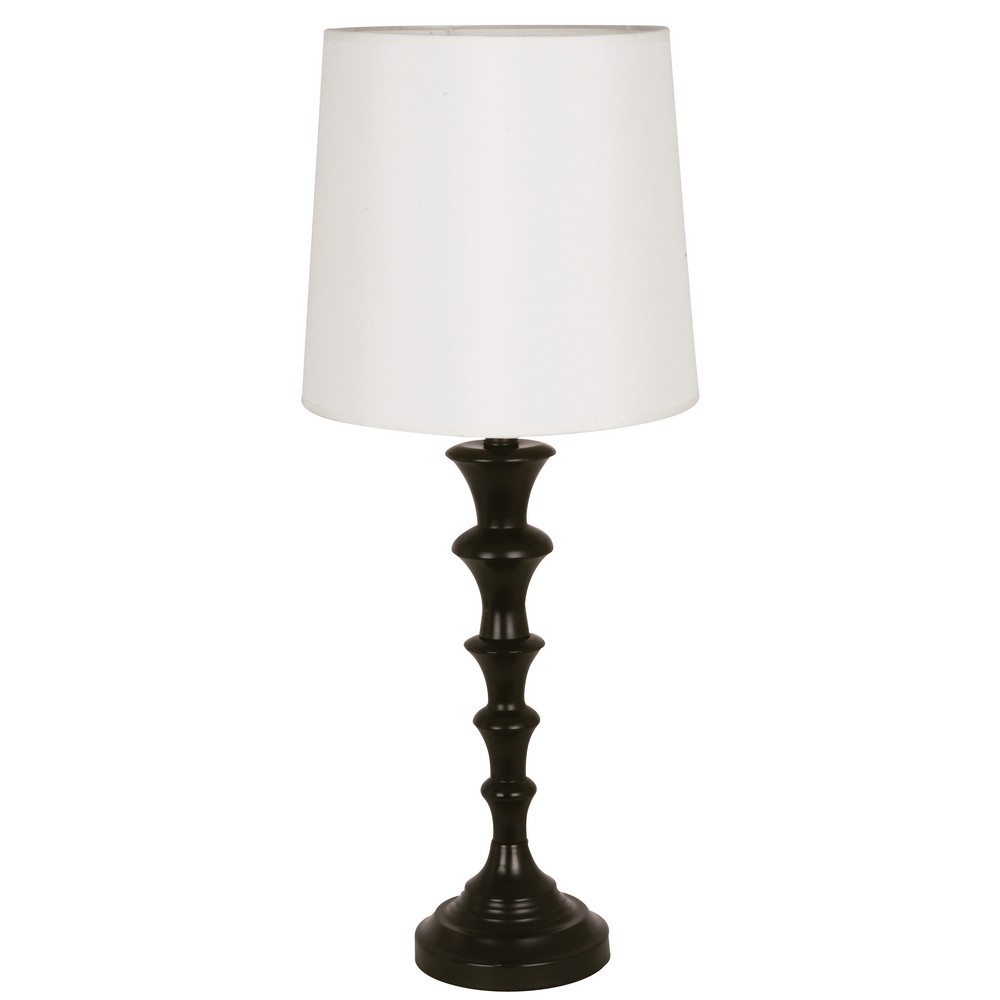 Lámpara de Mesa Negra con Pantalla 1L 60W