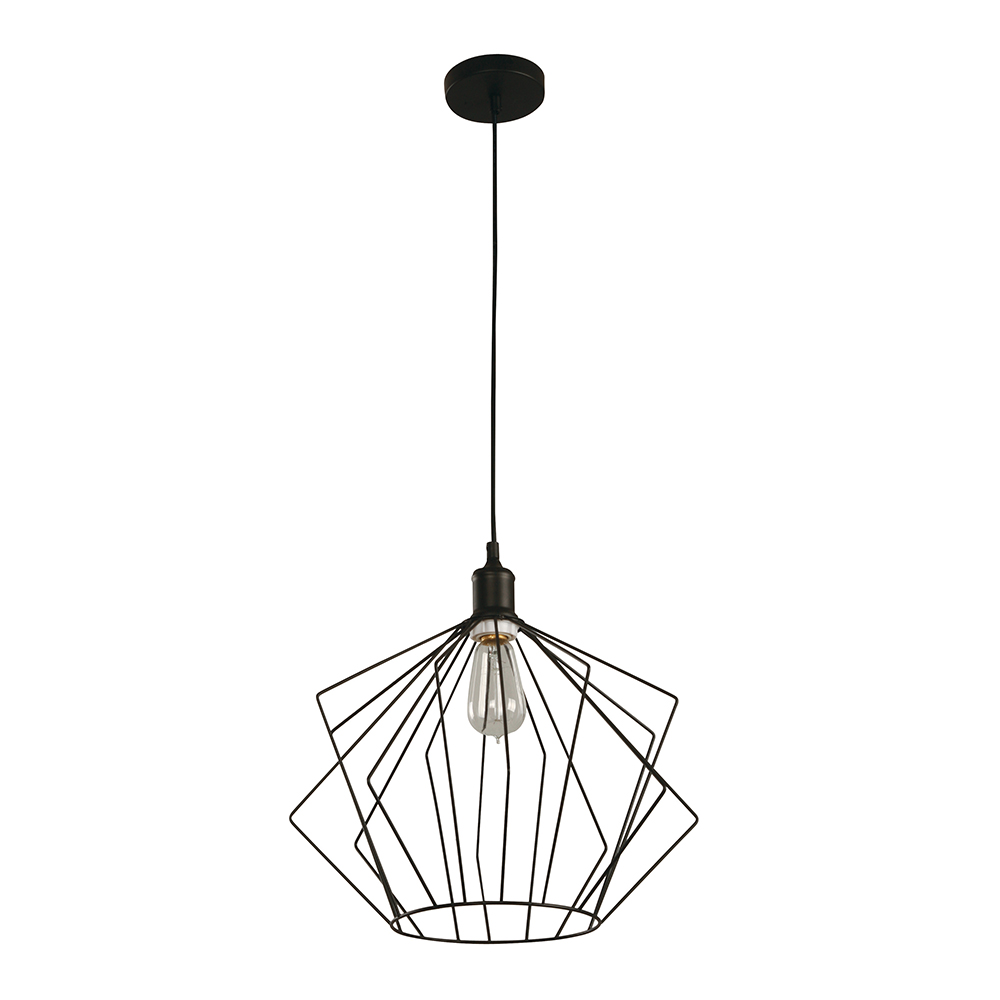 Colgante Moderno Negro Mate 1L