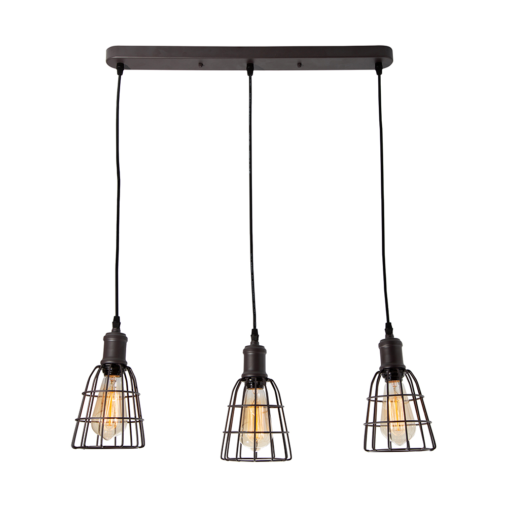 Lámpara Colgante Chocolate 3 Luces  E27 60w