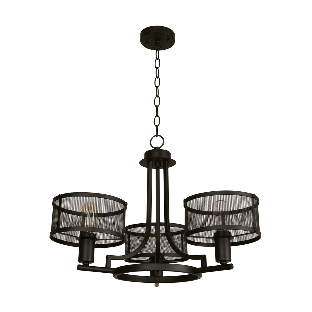 Lámpara Colgante acabado en negro 3 L