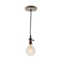 Lámpara Colgante Cromo Cristal 5 Luces E14 60W