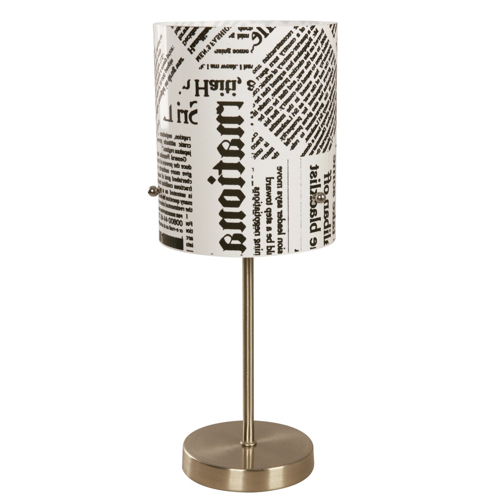 Lámpara de Mesa de 60 W Color Níquel Satinado