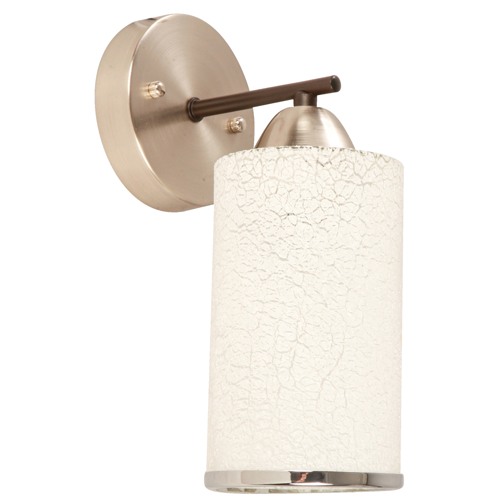 Aplique de pared níquel satinado 40w E27 1 Luz