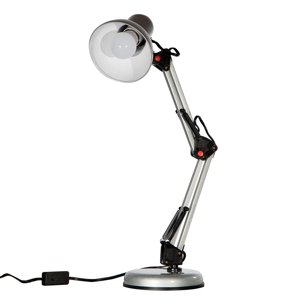 Lámpara de mesa, Plata 1L E27 40W