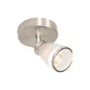 Lámpara de Techo Riel Níquel Satinado 50w Gu10 1 Luz