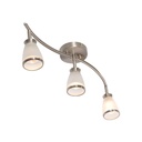 Lámpara de Techo Riel Decorativo Níquel 50w Gu10 3 Luces