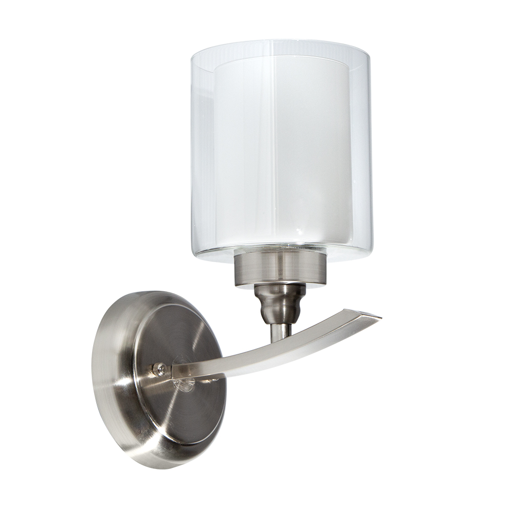 Aplique de Pared Ike Lite Clásico Níquel Satinado 40W E27 1 Luz